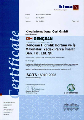 GENÇSAN HİDROLİK HORTUM ÜRETİMİ